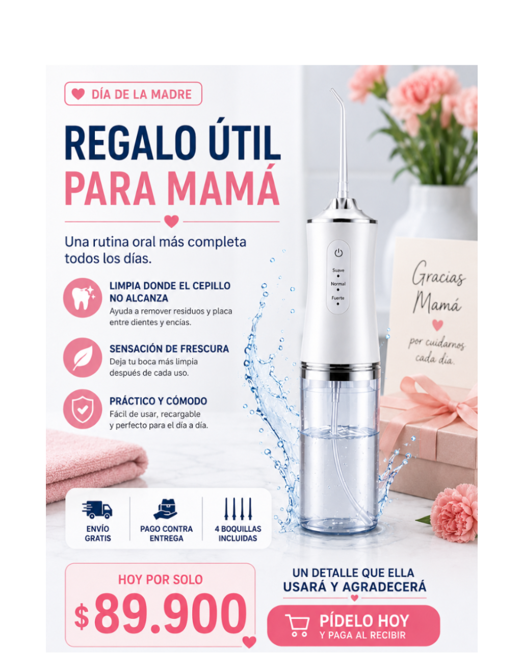 IRRIGADOR DIA DE LA MADRE EL MEJOR  REGALO + CEPILLO ELECTRICO GRATIS